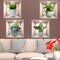 4 Pack 3D Green Plants Wall Stickers Botanical Plants Wall Decals for Bedroom Living Room Kitchen